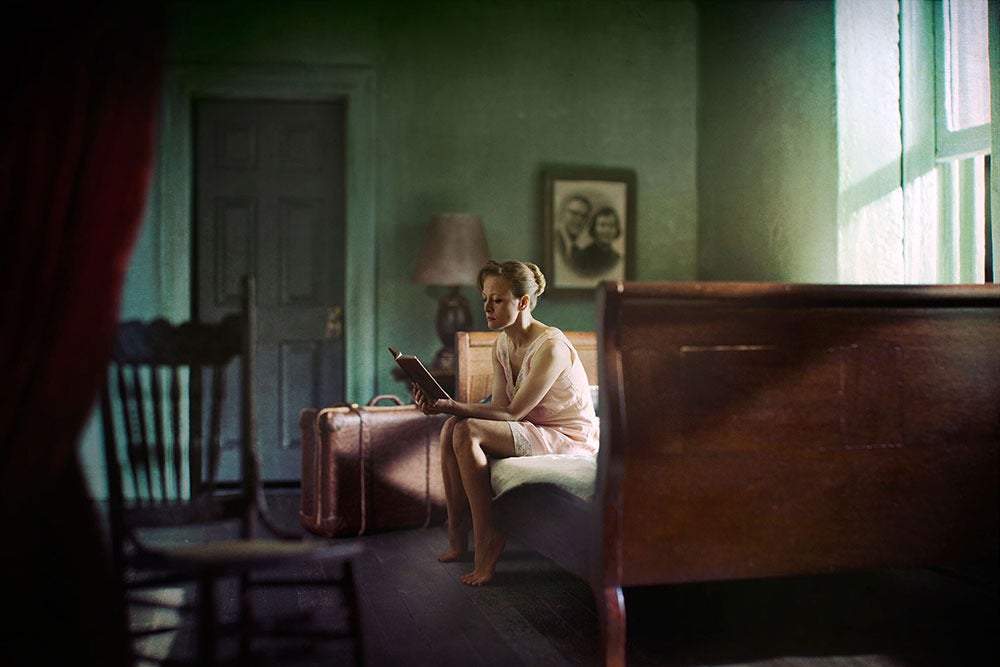 Woman Reading - Photograph by Richard Tuschman