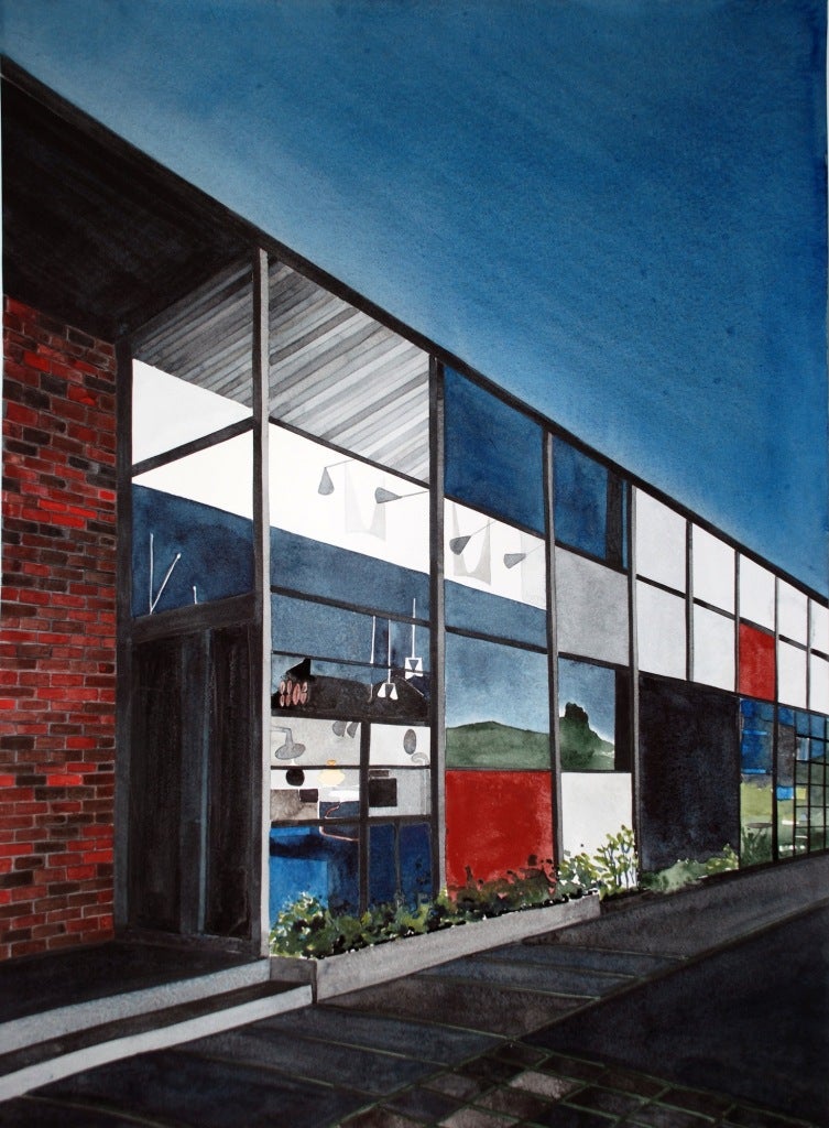 Charles Eames's Herman Miller Showroom, 1950, Los Angeles, CA - Art by Amy Park