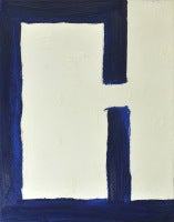 Abstract Painting in Blue and White