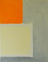 Abstract Painting - Destyl in Gray, White and Orange