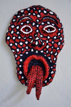 Urban Primitive Mask #11 (black, white and red)