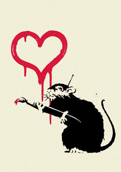Love Rat - Art by Banksy