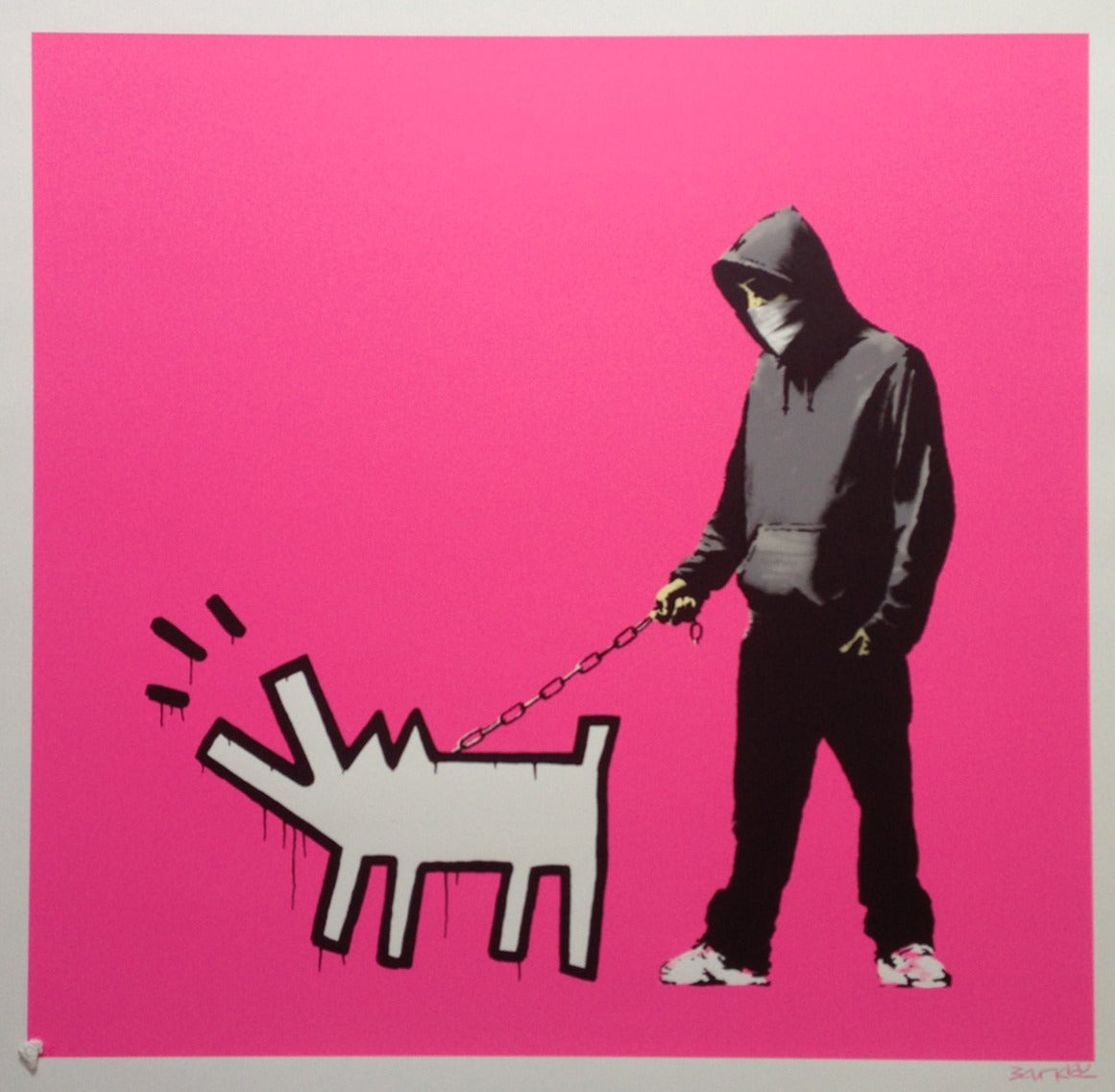 Banksy Animal Print - Choose Your Weapon (Bright Pink)
