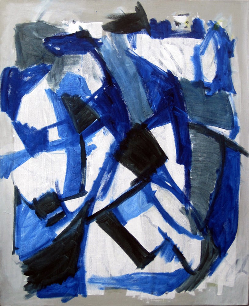 Robert Petrick Abstract Painting - Blue Mask