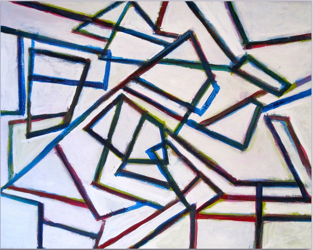 Lines & Connections (Graffiti and Line Series) - Abstract Painting by Robert Petrick