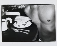 Bare Chest with Room Service Tray