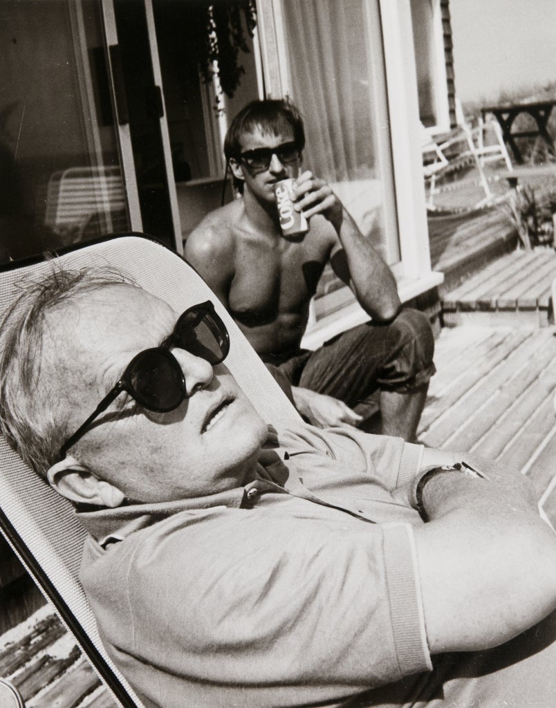 Andy Warhol Portrait Photograph - Truman Capote with Jon Gould, Fire Island