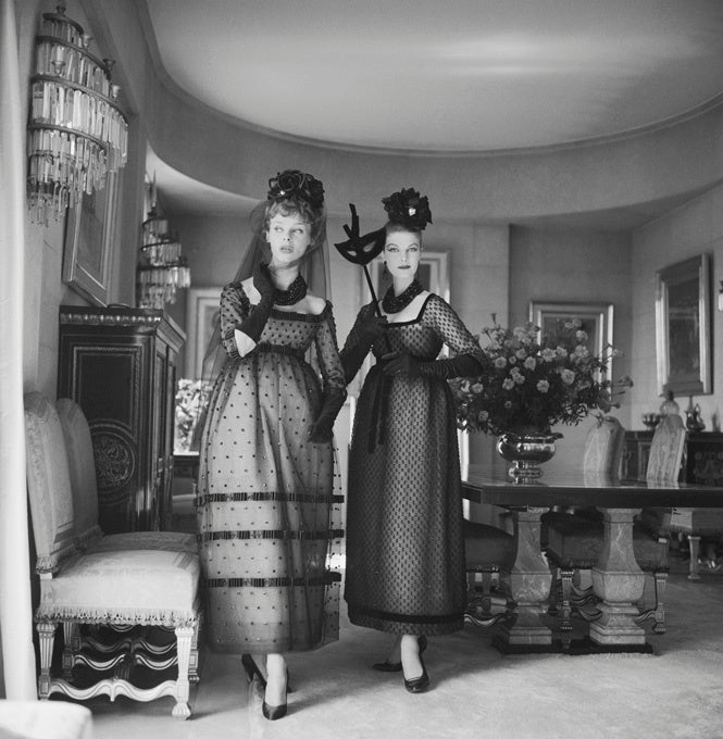 Mark Shaw Mark ShawYSL for DiorModels With Mask, 1958 at 1stDibs