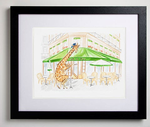 Giraffe's Paris Tea Time For Sale 1