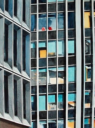 Concrete and Glass, Midtown East (NYC) - Art by Amy Park