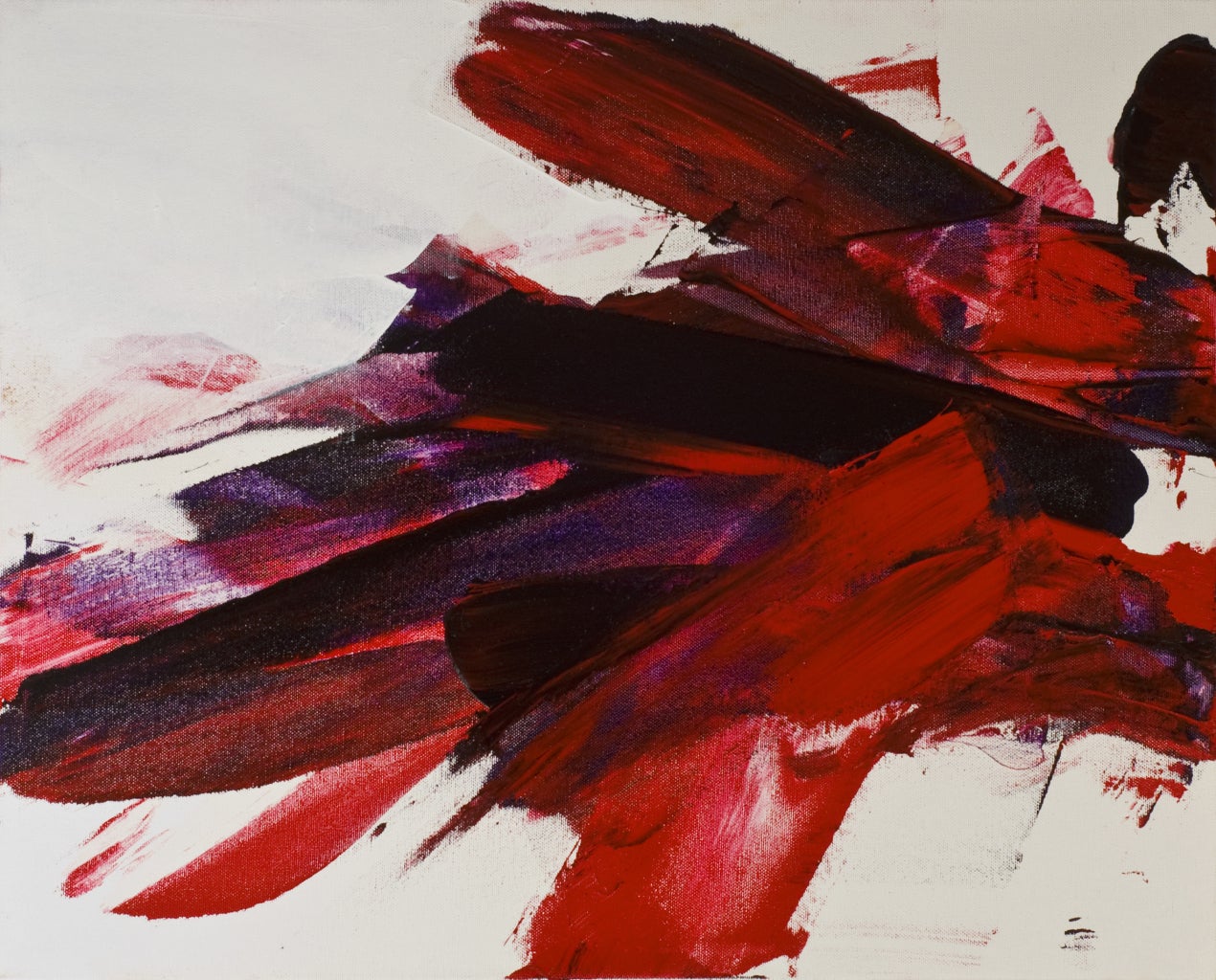 Luis Feito López Abstract Painting - Luis Feito, Abstract Red and Black, Oil on canvas, 2568