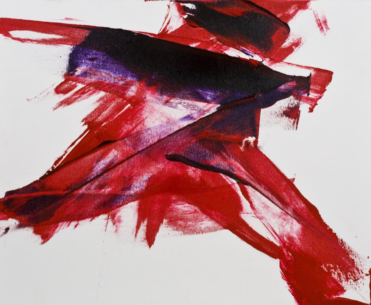 Luis Feito López Abstract Painting - Luis Feito, Abstract Red and Black, Oil on canvas, 2574