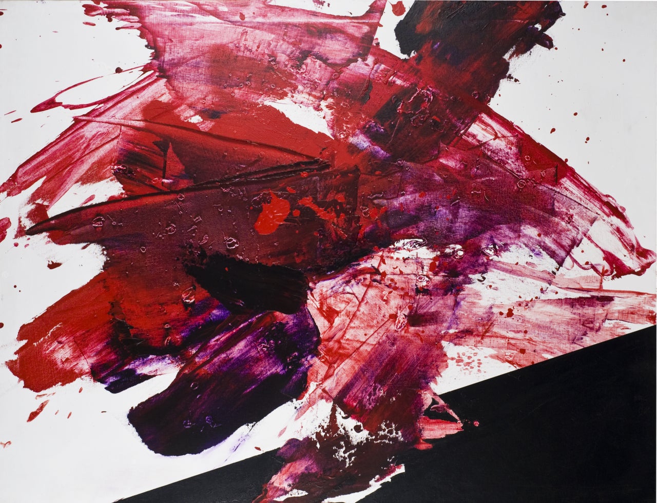 Luis Feito López Abstract Painting - Luis Feito, Abstract Red and Black, Oil on canvas, 2473