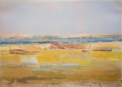 Gloria Saez, "Campos de Castilla - Castile Landscape", Oil on paper, 2012