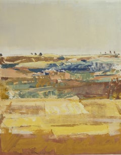 Gloria Saez, "Campos de Castilla - Castile Landscape", Oil on paper, 2012