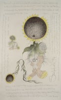 The Red Chair, Sunflower Nude, Back, Standing in Front of a Red Chair, Holding a Sunflower