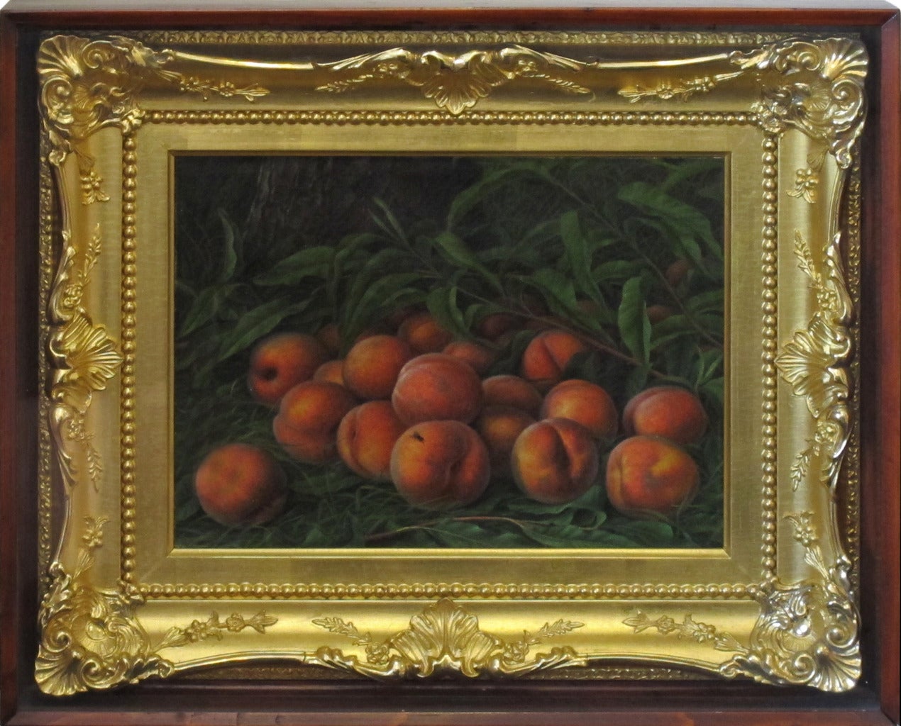 Levi Wells Prentice Still-Life Painting - Peaches with Fly