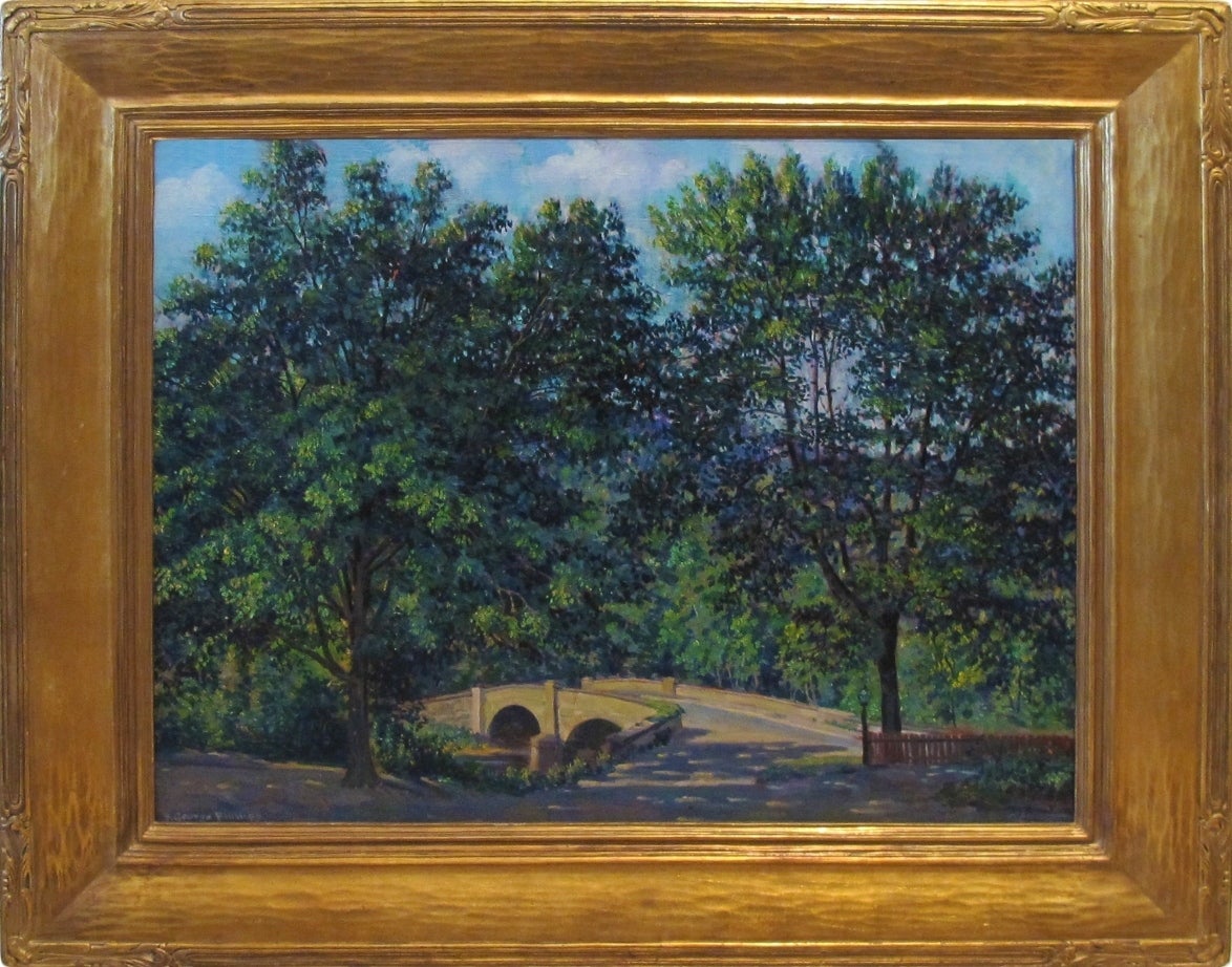 S. George Phillips Landscape Painting - "The Bridge"