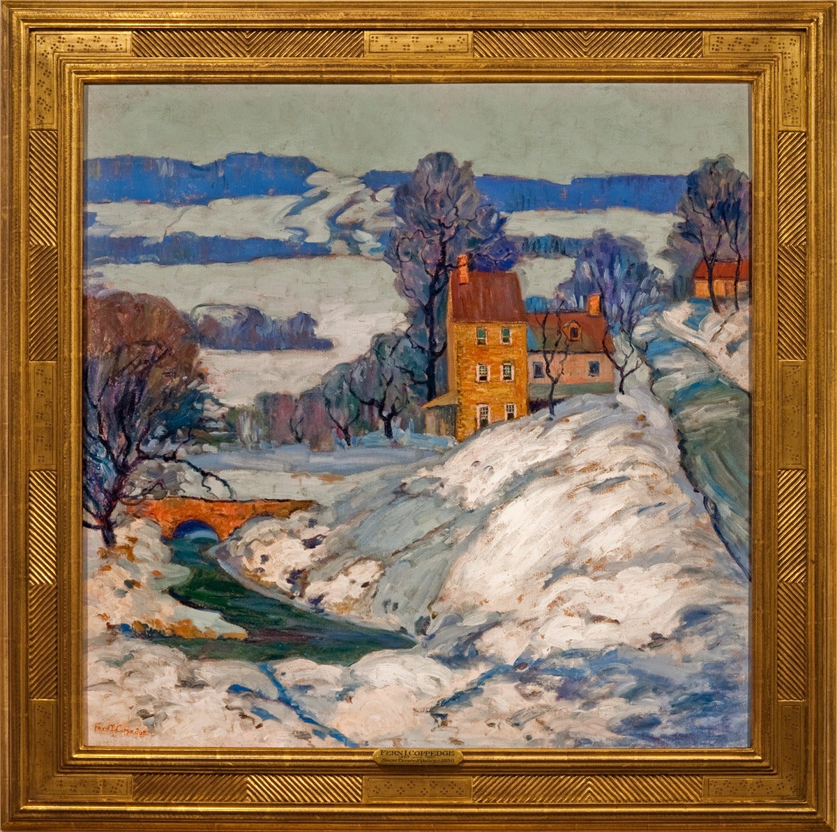 Fern Isabel Coppedge Snow Covered Valley, Painting For