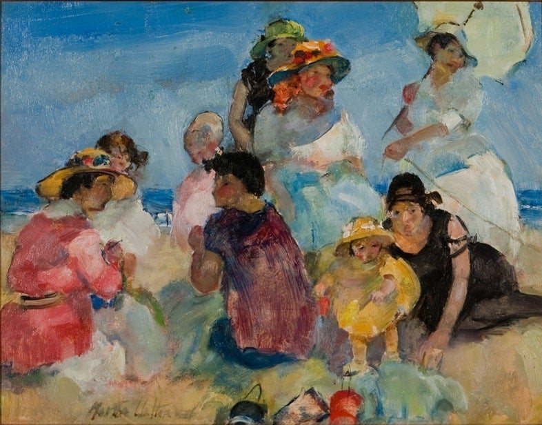 Martha Walter - Large Colorful group, Painting at 1stdibs
