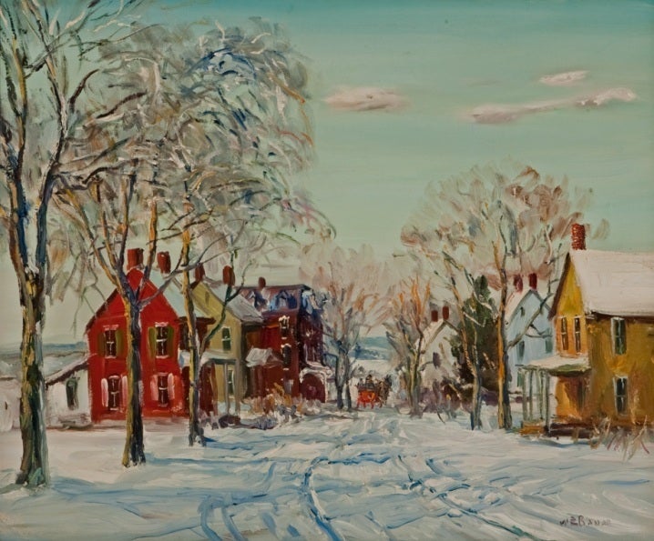 Milford Square - Painting by Walter Emerson Baum