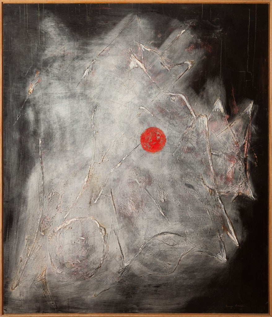 Eugenia Sumiye Okoshi Abstract Painting - "Through Smoke and Ruin the Sun Still Shines"