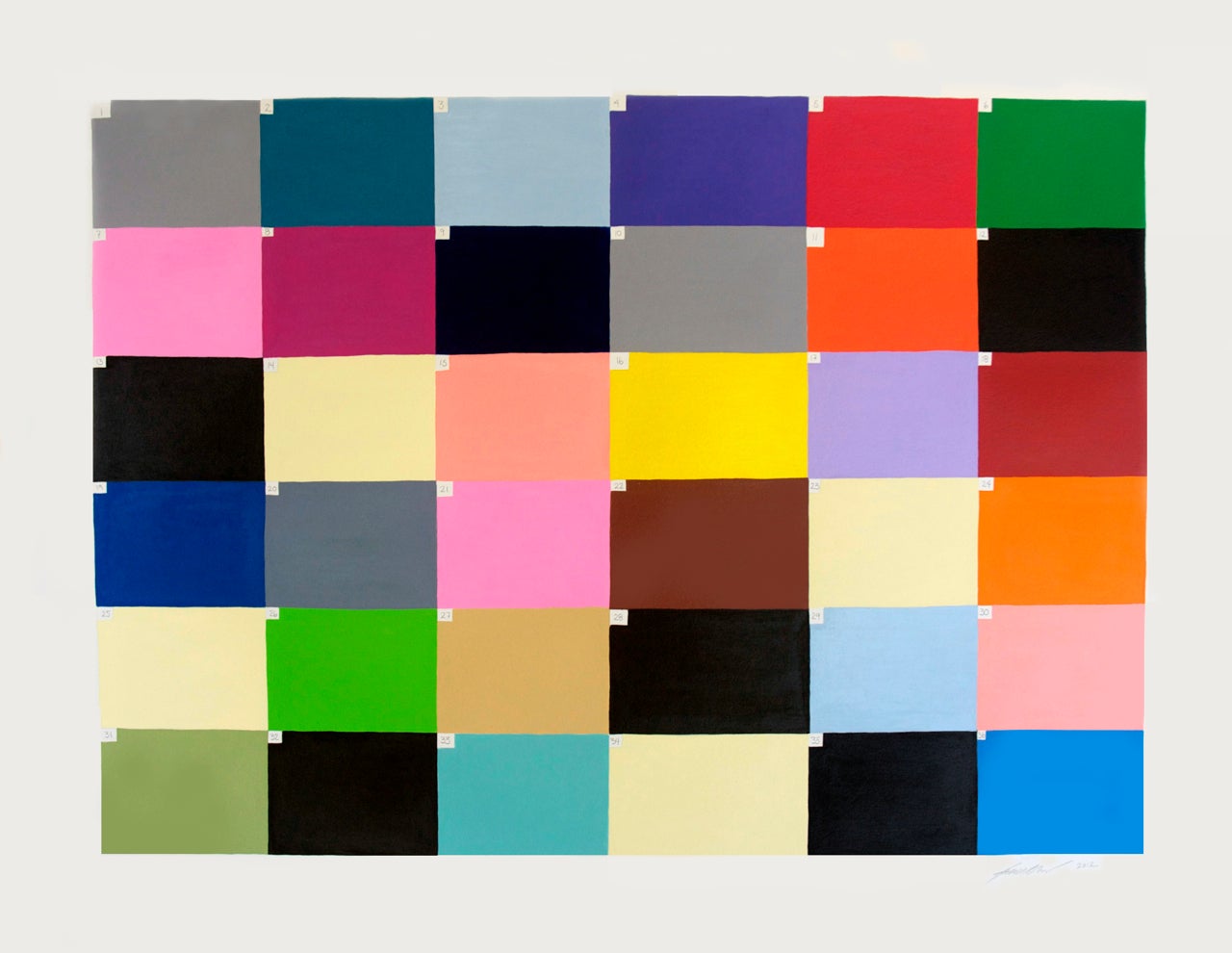 36 Rectangles - Painting by Jessica Snow