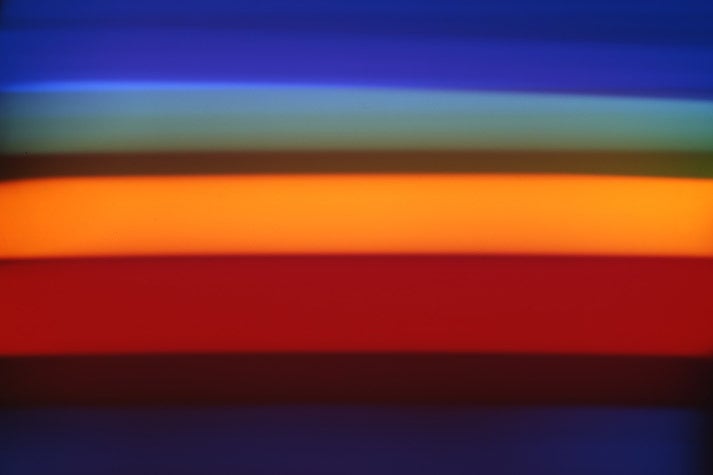 Elena Willis Color Photograph - Emission Spectrum of Helium 1