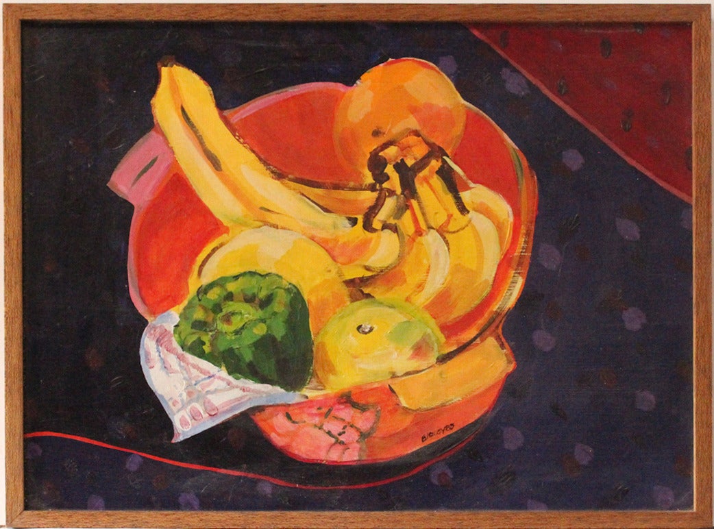 Stuart Bigley Still-Life Painting – Stillleben mit Gemüse in Schale