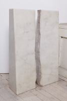 Marble sculpture by Hanna Eshel, entitled "Coming Together...Going Apart"