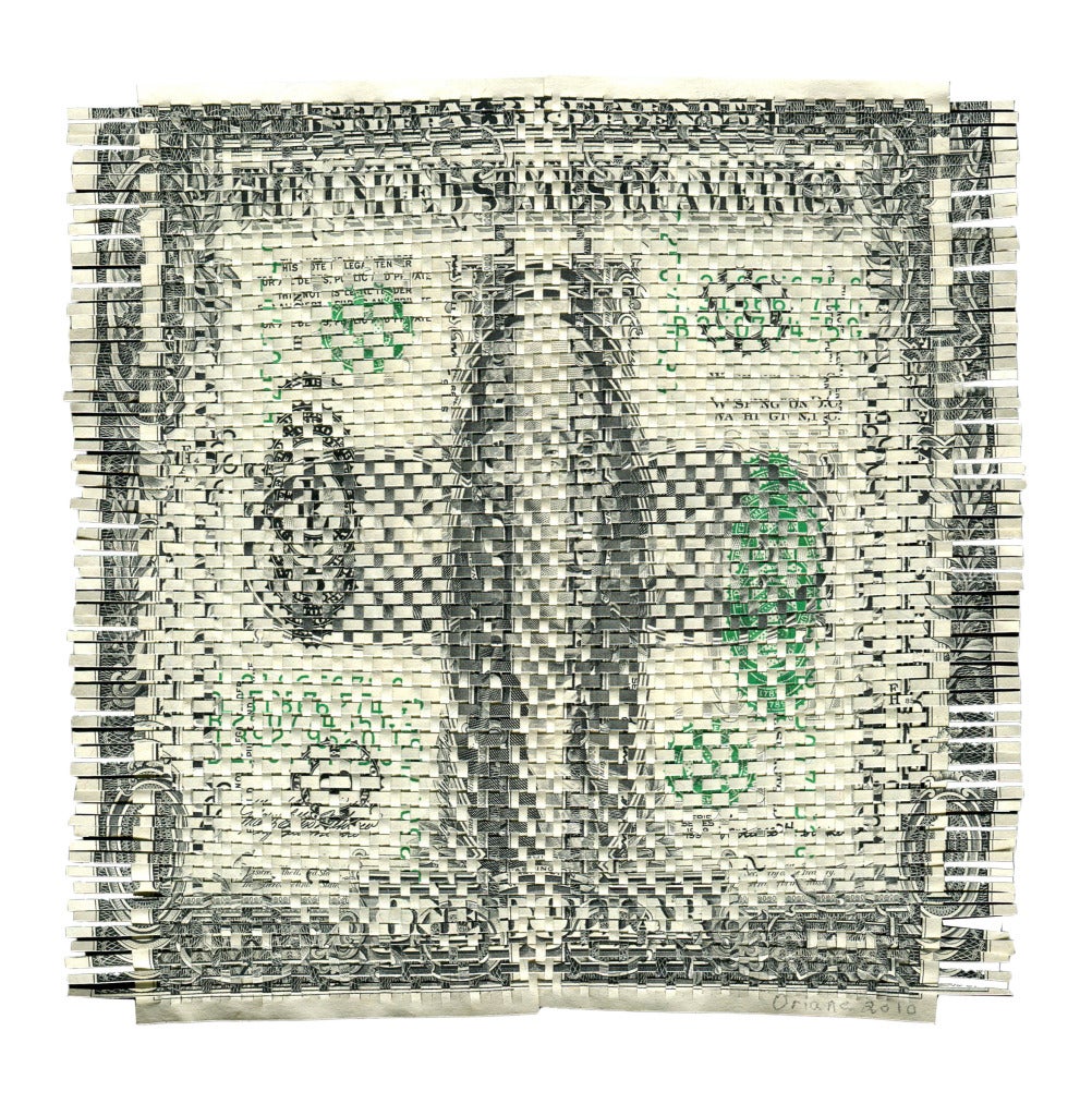 Untitled woven dollar - Art by Oriane Stender