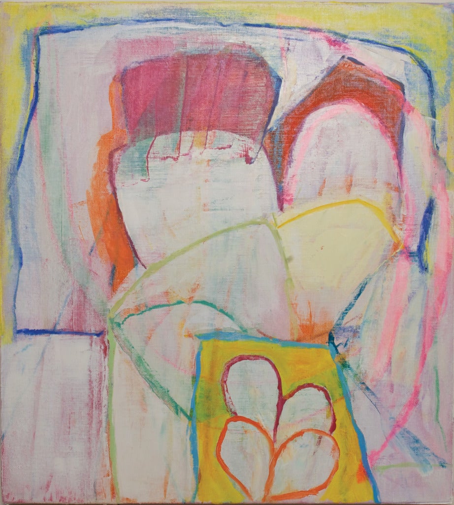 Enrico Riley Abstract Painting - Untitled: Flower, Lovers, Sunrise