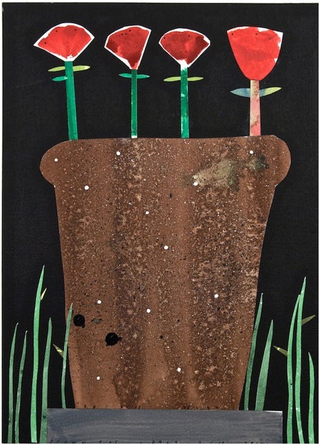Brown Pot - Mixed Media Art by Stephen J. Daly