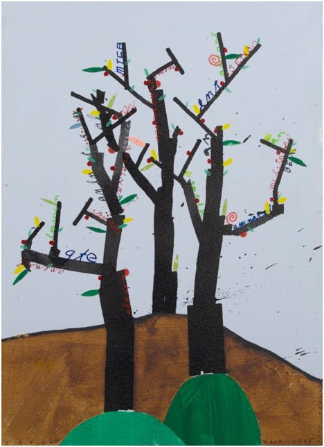 Word Tree - Mixed Media Art by Stephen J. Daly