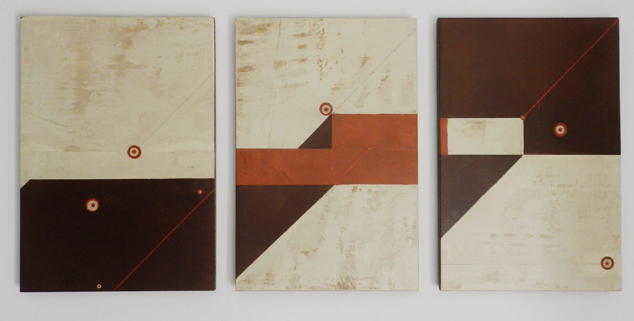Reconstructed Triptych - Mixed Media Art by Kris Cox