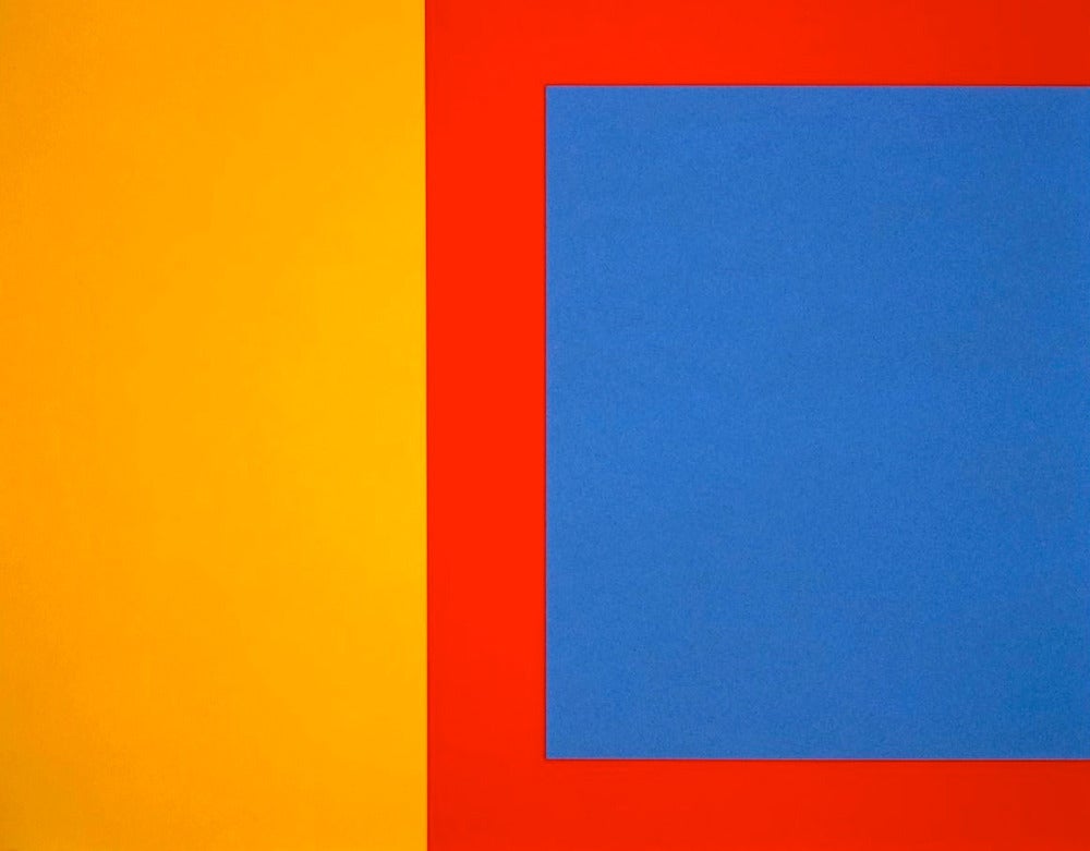 Richard Caldicott Color Photograph - Untitled (6), abstract, red, yellow, geometry