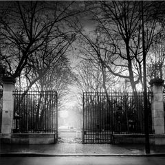 Luxembourg Garden, Paris, black and white
