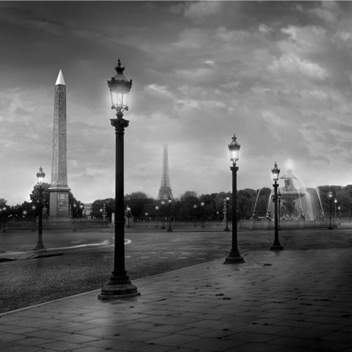 Jean-Michel Berts Black and White Photograph - Place de la Condorde