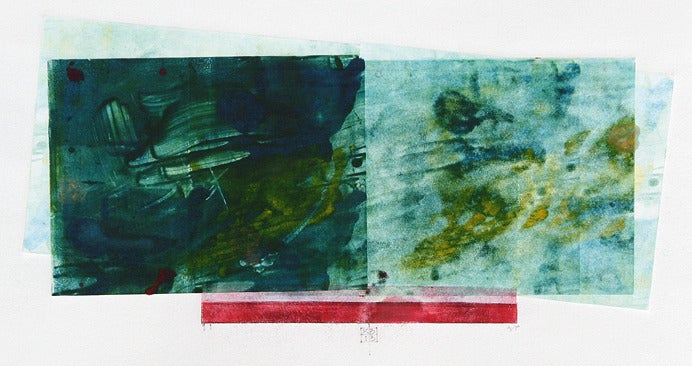 Karin Bruckner Abstract Print - EmeraldPond