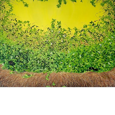 Allison Green Landscape Painting - Yellow Thicket