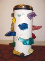 Decorated and Signed Garbage Can