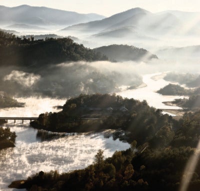 Inversion Fog II- Lake Burton, Georgia - Photograph by Paul Hagedorn