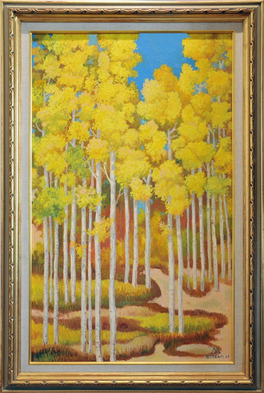 Autumn Gold and Blue - Painting by Emil James Bisttram