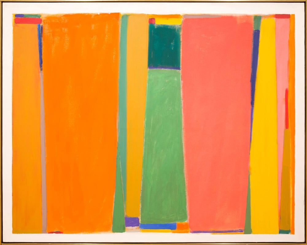 John Opper Abstract Painting - Bright Orange Plus