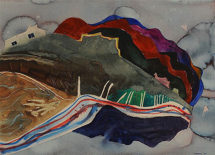 Untitled (Abstract Landscape), 1977 - Art by Keith Crown