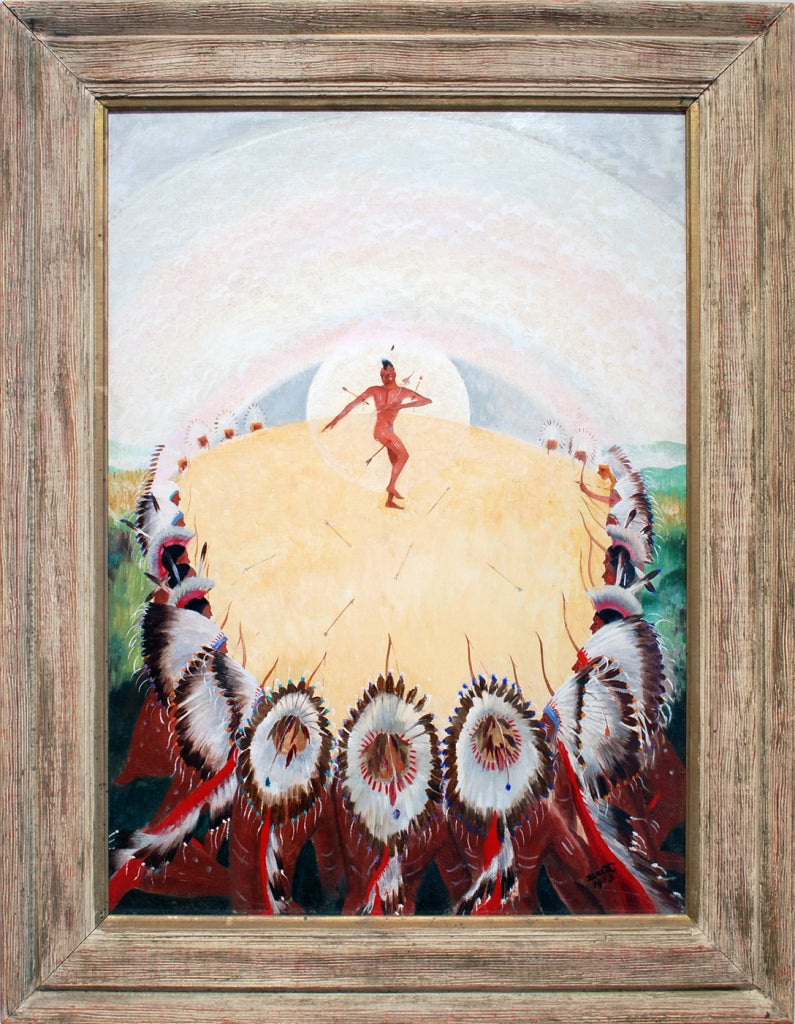 Der Pfauenpferd-Dämpfer – Painting von Dorothy Eugenie Brett