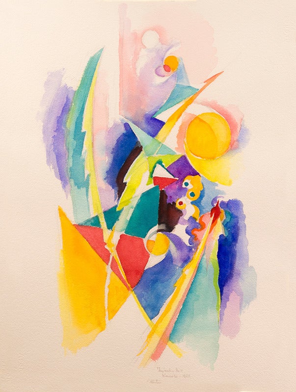 Stanton MacDonald-Wright Abstract Drawing - Fireworks #4