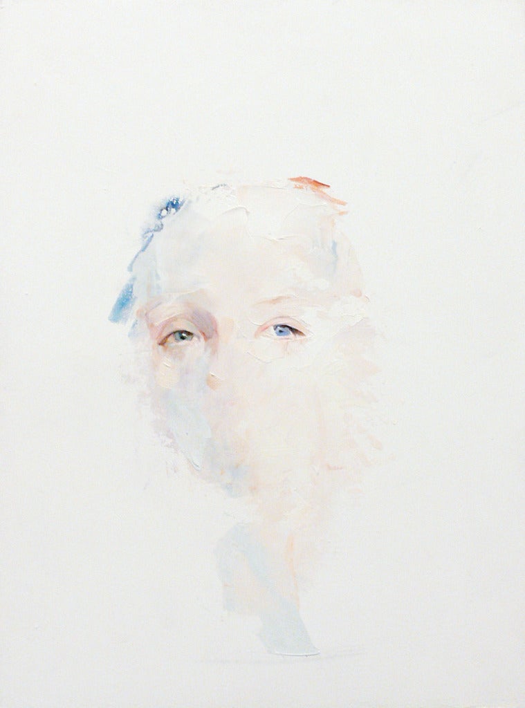 Head Variable White - Painting by Jane Lafarge Hamill