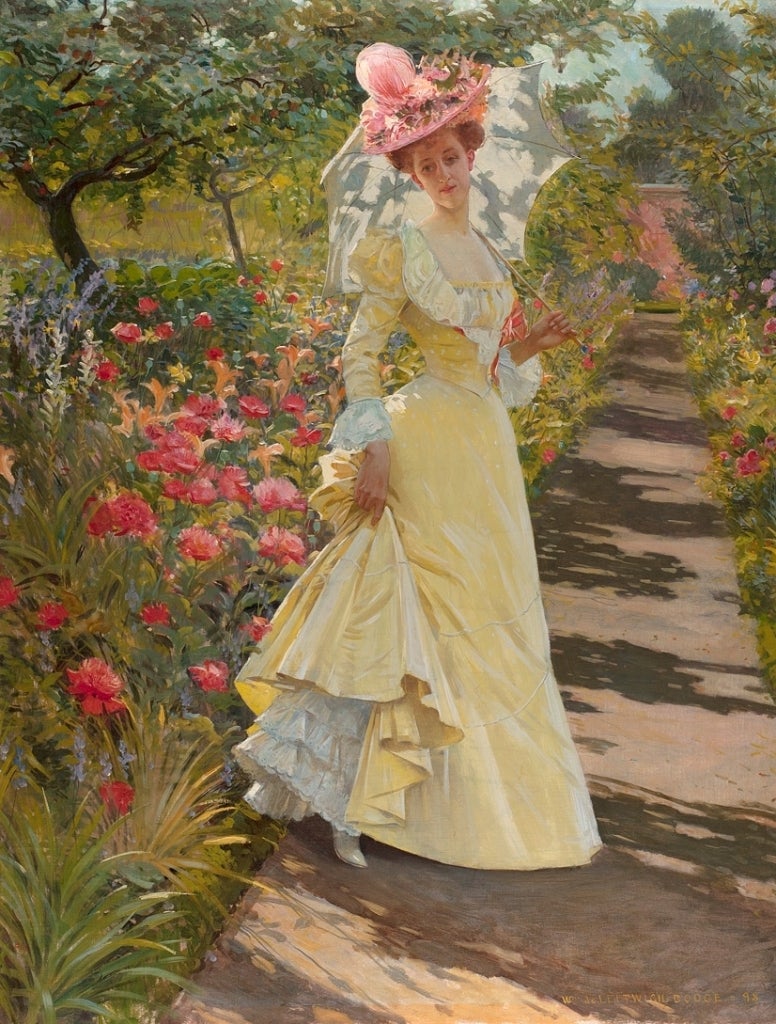 William de Leftwich Dodge Figurative Painting - Lily in the Garden