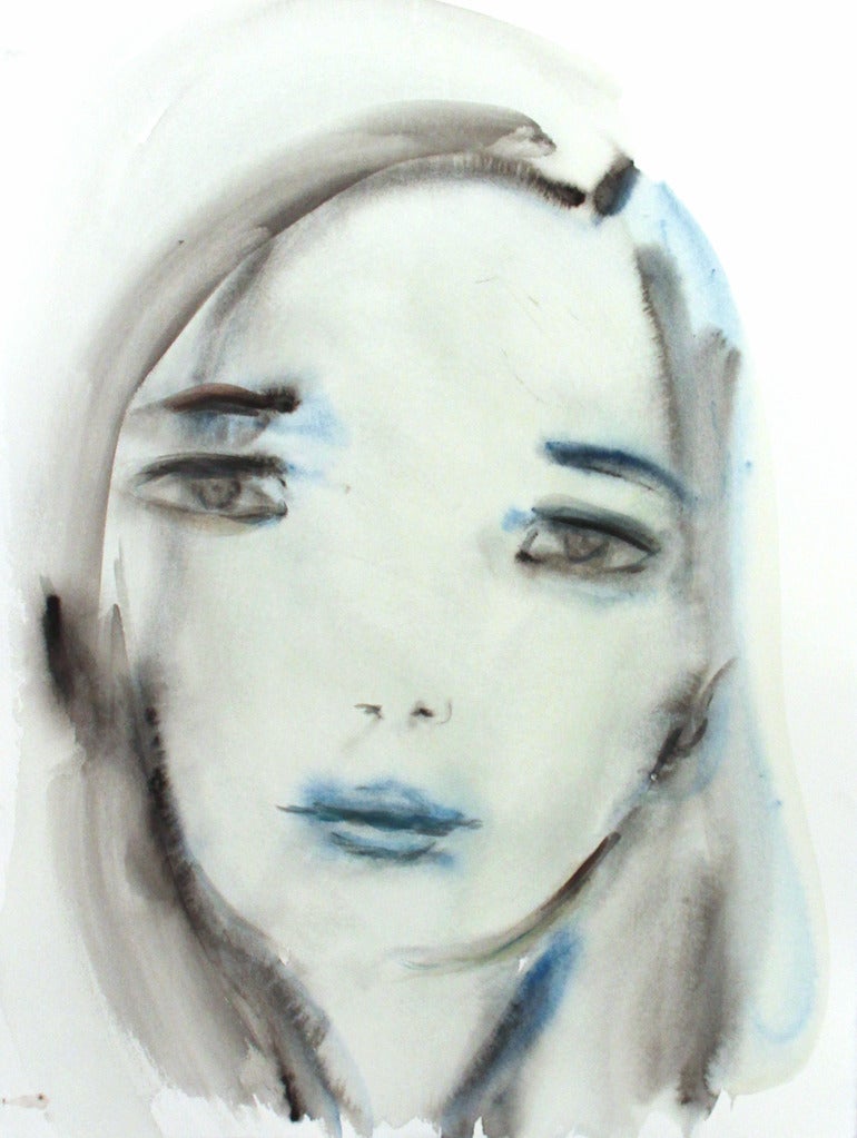Kim McCarty Figurative Art - Girl Aqua